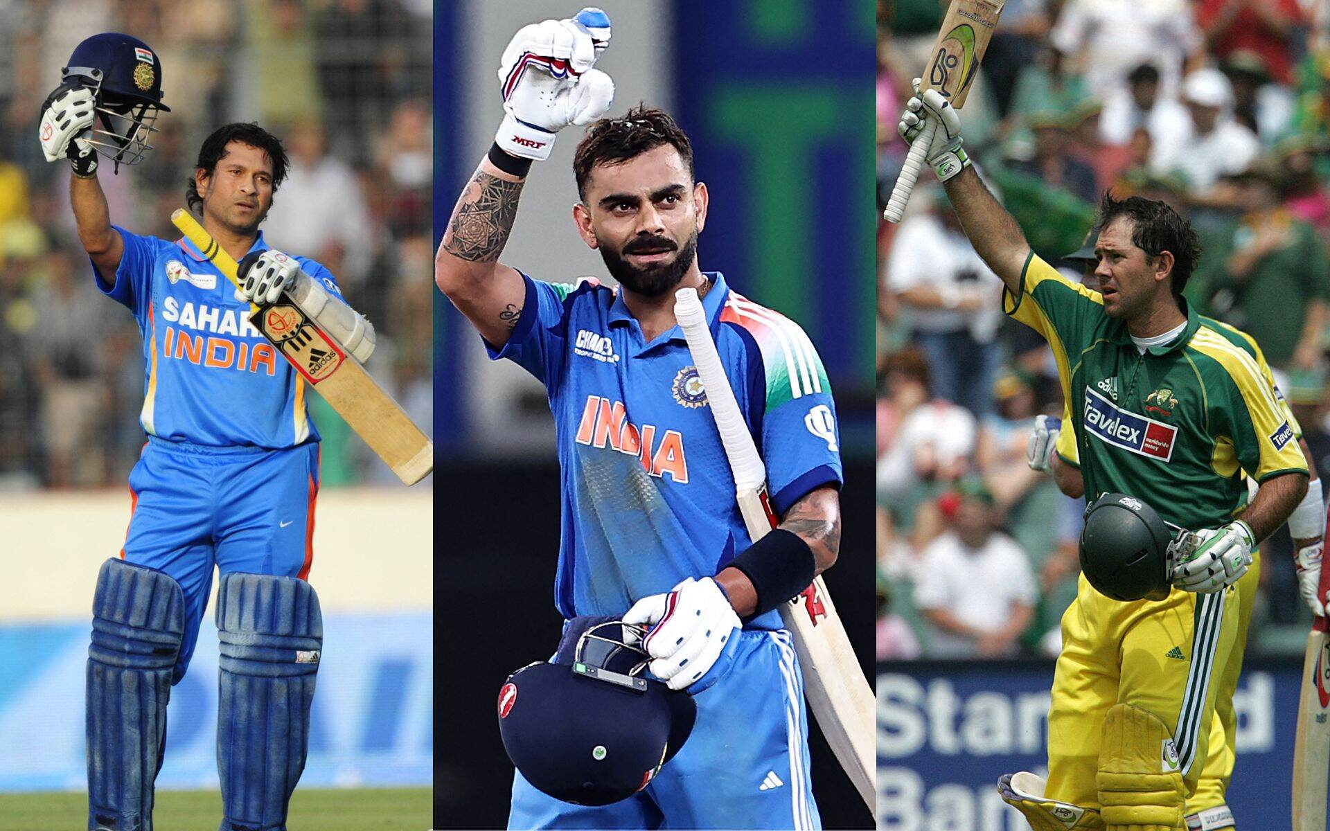 Most hundreds by players after 500 international matches